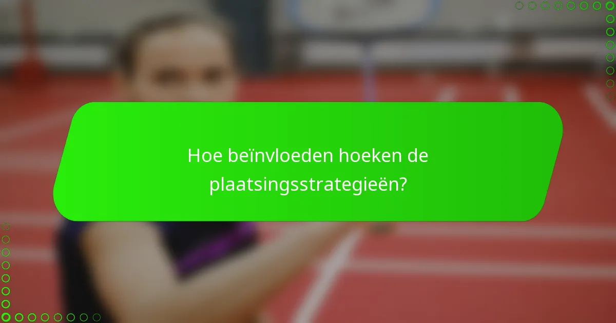 Hoe beïnvloeden hoeken de plaatsingsstrategieën?